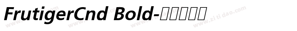 FrutigerCnd Bold字体转换
